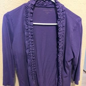 Purple Coldwater Creek cardigan